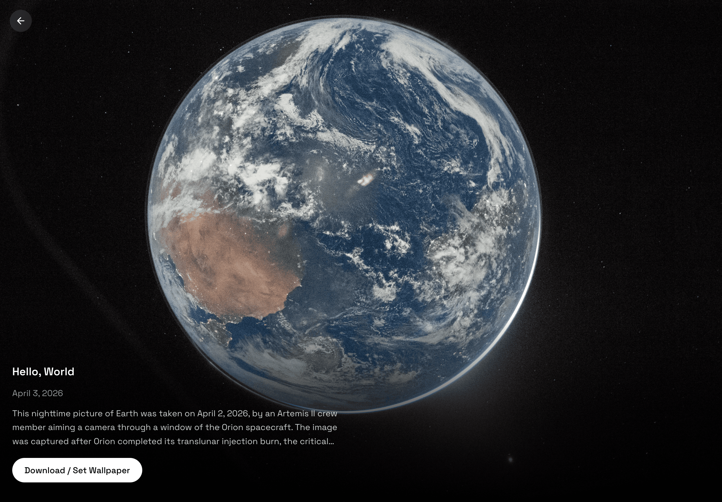 The slickest NASA wallpaper app on the web